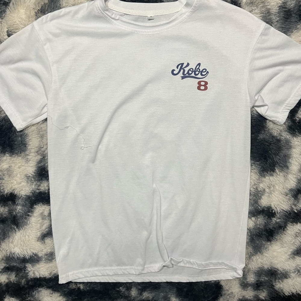 White Kobe 8 Men's Short Sleeve Tee